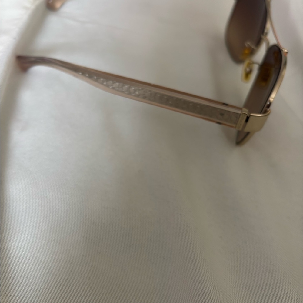 Coach Gold Frame Sunglasses with Brown Lenses - Picture 3 of 3